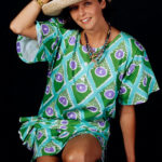 Dresses printed by hand serigraphy